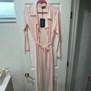 PrettyLittleThing Light Pink Longline Jacket